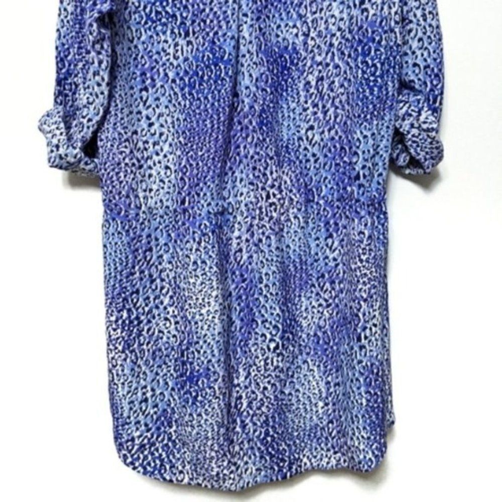 NWT REBECCA TAYLOR Leo Fever Silk Shirt Dress 6 - Picture 7 of 8